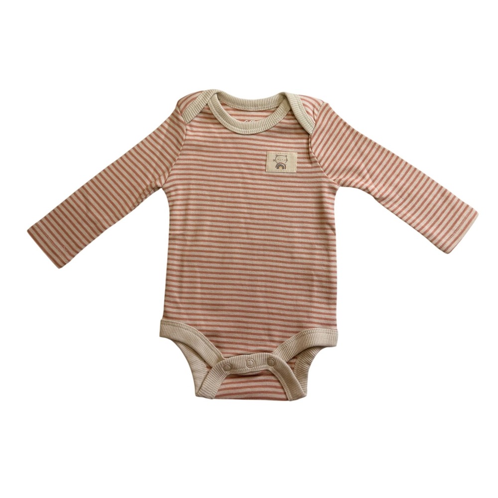 Bliss by Garanimals 3-Piece Outfit Set Rose Dawn Rainbow Stripes 3-6M NWT - Picture 3 of 6